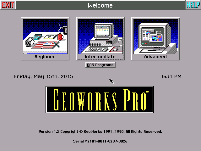 GeoWorks Pro 1.2 - Splash